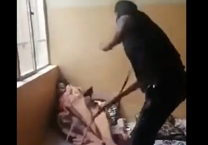Father beats teen daughter for Tik Tok videos.