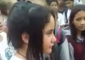 Girl fighting at school gets punched in the face until she passes out.