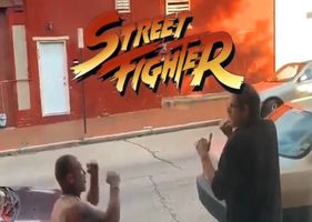 Street fight between drunks.