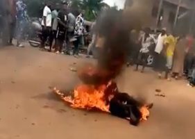 Alleged rapist is lynched and burned alive in Nigeria.