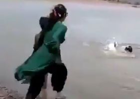 Child films his family drowning in the river.