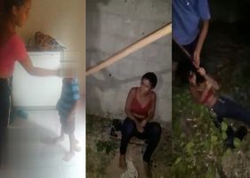 Woman tortures a child with several slaps in the face, but she is later punished with several blows with an iron bar in Brazil.