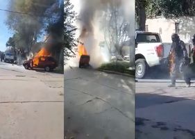 Man with family problems sets himself on fire in broad daylight in desperate action.