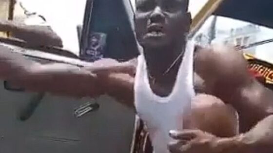 Angry man throws feces at police officers and goes out of control when confronted by the law in some african country Photo 0001 Video Thumb