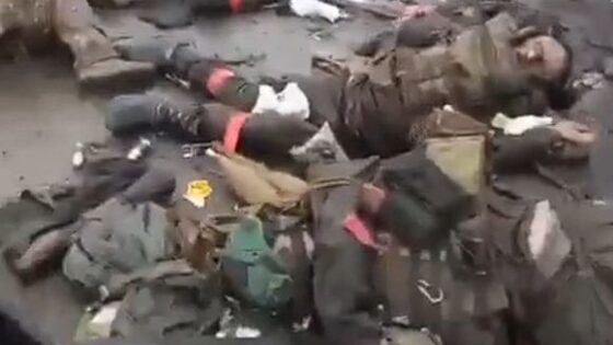 Several bodies supposedly of russian soldiers killed and thrown on the ground due to the russia x ukraine war Photo 0001 Video Thumb