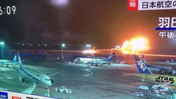 Plane crashes in japan catches fire and kills several people Photo 0001 Video Thumb